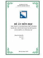 Đề án môn học Ngành luật Thực trạng và giải pháp khắc phục tình hình người chưa thành niên phạm tội trên địa bàn huyện Krông Ana tỉnh Đắk Lắk