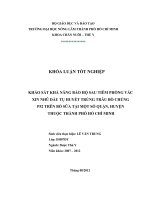 KHẢO SÁT KHẢ NĂNG BẢO HỘ SAU TIÊM PHÒNG VẮC XIN NHŨ DẦU TỤ HUYẾT TRÙNG TRÂU BÒ CHỦNG P52 TRÊN BÒ SỮA TẠI MỘT SỐ QUẬN, HUYỆN THUỘC THÀNH PHỐ HỒ CHÍ MINH