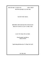 Hợp đồng thế chấp quyền sử dụng đất   một số vấn đề lý luận và thực tiễn  