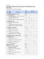 CHƯƠNG TRÌNH ĐÀO TẠO NGÀNH SƯ PHẠM GIÁO DỤC TIỂU HỌC