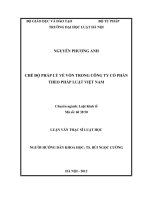Chế độ pháp lý về vốn trong công ty cổ phần theo pháp luật việt nam  