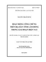 Hoạt động công chứng trên địa bàn tỉnh lâm đồng trong giai đoạn hiện nay  