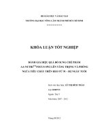 ĐÁNH GIÁ HIỆU QUẢ BỔ SUNG CHẾ PHẨM AANUTRITM FOCUS SW2 LÊN TĂNG TRỌNG VÀ PHÒNG NGỪA TIÊU CHẢY TRÊN HEO TỪ 91  182 NGÀY TUỔI