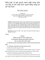 Pháp luật về giải quyết tranh chấp trong lĩnh vực đầu tư trực tiếp nước ngoài bằng trọng tài tại Việt Nam