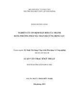Nghiên cứu ổn định đàn hồi của thanh bằng phương pháp ma trận độ cứng động lực (Luận văn thạc sĩ)