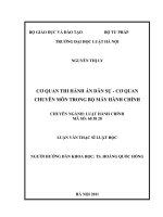 Cơ quan thi hành án dân sự   cơ quan chuyên môn trong bộ máy hành chính nhà nước  