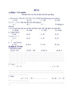 TUYỂN TẬP ĐỀ THI TOÁN LỚP 3