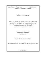Pháp luật về quản trị công ty niêm yết ở việt nam hiện nay   thực trạng và phương hướng hoàn thiện  