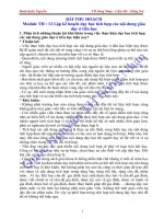 BÀI THU HOẠCH Module TH : 12 Lập kế hoạch dạy học tích hợp các nội dung giáo dục ở tiểu học