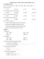 ĐỀ ôn tập Toán học kì II Lớp 3 theo 4 mức