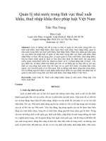 Quản lý nhà nước trong lĩnh vực thuế xuất khẩu, thuế nhập khẩu theo pháp luật Việt Nam