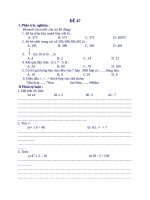 ÔN TẬP TOÁN LỚP 3 THI CUỐI KỲ