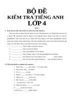 de kiem tra tieng anh lop 4