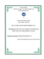 NGUYEN THI THUY DUONG 11DKQ1 THUC DAY XUAT KHAU GO VIET NAM SANG THI TRUONG CANADA