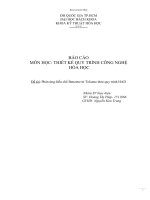 đồ án thiết kế quy trình công nghệ hóa học Phản ứng điều chế Benzene từ Toluene theo quy trình HAD