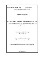 Đổi mới tổ chức chính quyền địa phương việt nam trong giai đoạn hiện nay qua thực tiễn của tỉnh lạng sơn  