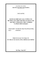 Đánh giá hiệu quả gia cường cầu bê tông cốt thép thường sử dụng tấm sợi thủy tinh bằng thực nghiệm và phần mềm abaqus