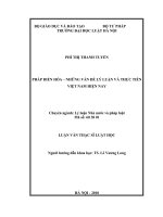 Pháp điển hoá   những vấn đề lý luận và thực tiễn ở việt nam hiện nay  
