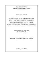 Nghiên cứu đề xuất phương án kết lưới tối ưu cho lưới điện phân phối huyện cam lâm để nâng cao độ tin cậy cung cấp điện