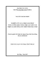 Nghiên cứu lựa chọn giải pháp tăng cường khả năng chịu lực kết cấu nhịp cầu bê tông cốt thép tỉnh trà vinh