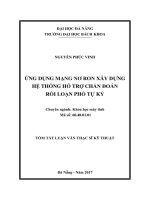 Ứng dụng mạng nơron xây dựng hệ thống hỗ trợ chẩn đoán rối loạn phổ tự kỷ