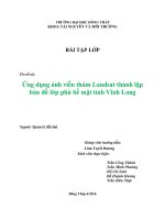 Ứng dụng ảnh viễn thám Landsat thành lập bản đồ lớp phủ bề mặt tỉnh Vĩnh Long