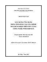 Xây dựng ứng dụng phân tích báo cáo tài chính doanh nghiệp trên nền tảng công nghệ web service