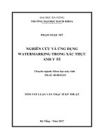 Nghiên cứu và ứng dụng watermarking trong xác thực ảnh y tế