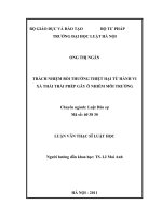Trách nhiệm bồi thường thiệt hại từ hành vi xả thải trái phép gây ô nhiễm môi trường  