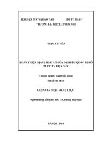Hoàn thiện địa vị pháp lý của đại biểu quốc hội ở nước ta hiện nay  