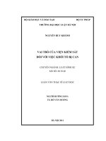 Vai trò của viện kiểm sát đối với việc khởi tố bị can  