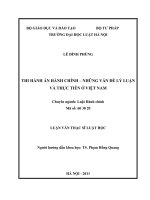 Thi hành án hành chính   những vấn đề lý luận và thực tiễn ở việt nam  