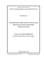 Giải pháp phát triển kinh tế trang trại trên địa bàn huyện Hoành Bồ, tỉnh Quảng Ninh (Luận văn thạc sĩ)
