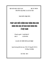 Pháp luật điều chỉnh hoạt động mua bán hàng hoá qua sở giao dịch hàng hoá ở việt nam  