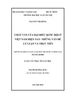 Chất vấn của đại biểu quốc hội ở việt nam hiện nay   những vấn đề lý luận và thực tiễn  