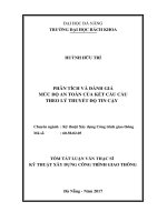 Phân tích và đánh   giá mức độ an toàn của kết cấu cầu theo lý thuyết độ tin cậy