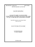 Giải quyết khiếu nại hành chính về bồi thường giải phóng mặt bằng thực hiện các dự án trên địa bàn thành phố nam định  