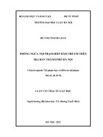 Phòng ngừa tội phạm hiếp dâm trẻ em trên địa bàn thành phố hà nội  