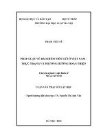 Pháp luật về bảo hiểm tiền gửi ở việt nam   thực trạng và phương hướng hoàn thiện