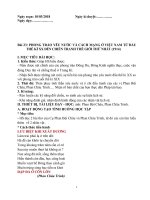 giáo án Lịch sử bài 23 Phong trào yêu nước và cách mạng ở Việt Nam từ đầu thế kỉ XX đến chiến tranh thế giới thứ nhất