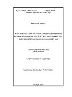 Hoàn thiện tổ chức và nâng cao hiệu quả hoạt động của hội đồng dân tộc và các uỷ ban thường trực của quốc hội việt nam trong giai đoạn hiện nay  