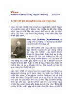 Lịch sử, phân loại , cấu trúc, các loại virus,...