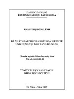 Đề xuất giải pháp đa ngữ hóa website ứng dụng tại bảo tàng đà nẵng