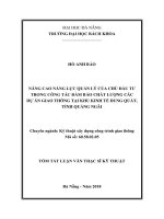 Nâng cao năng lực quản lý của chủ đầu tƣ trong công tác đảm bảo chất lượng các dự án giao thông tại khu kinh tế dung quất tỉnh quảng ngãi