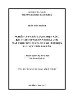 Nghiên cứu   chất lượng điện năng khi tích hợp nguồn năng lượng mặt trời   công suất lớn vào lưới điện khu vực tỉnh ĐắkLắk