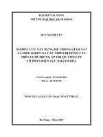 Nghiên cứu xây dựng hệt thống giám sát và điều khiển xa các thiết bị đóng cắt trên lưới trung áp thuộc công ty cổ phần điện lực khánh hòa
