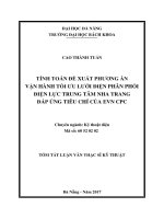 inh toán đề xuất phương thức vận hành tối ưu lưới điện phân   phối Điện lực Trung tâm Nha Trang đáp ứng tiêu chí của   EVNCPC