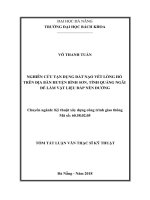 Nghiên cứu tận dụng đất nạo vét lòng hồ trên địa bàn huyện bình sơn, tỉnh quảng ngãi để làm vật liệu đắp nền đường