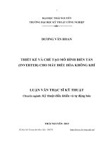 Thiết kế và chế tạo mô hình biến tần (inverter) cho máy điều hòa không khí (Luận văn thạc sĩ)