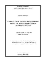 Nghiên cứu tính toán giá truyền tải điện trong thị trường bán buôn điện cạnh tranh việt nam